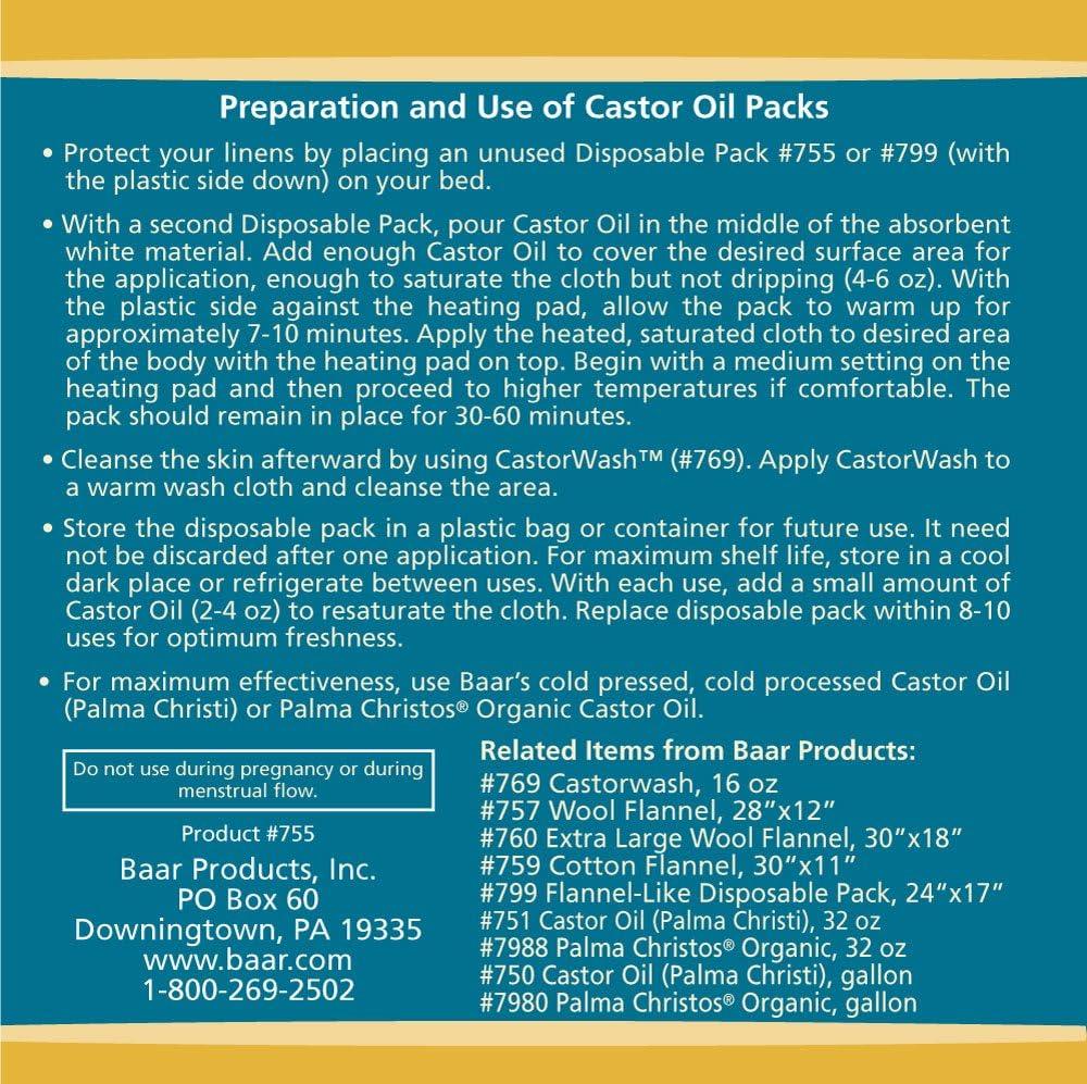 Castor Oil Pack Disposable - 30 inch x 19 inch (1 pack)