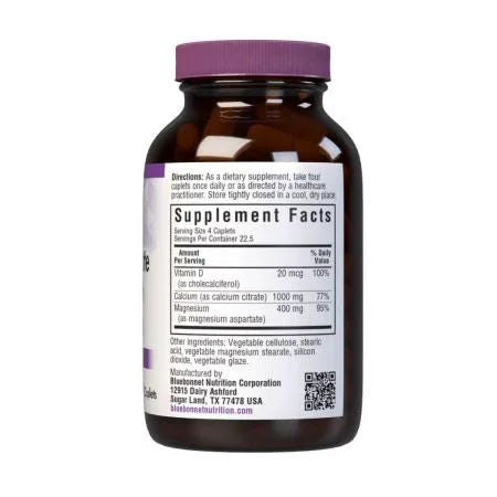 Bluebonnet Calcium Citrate Magnesium & Vitamin D3 Caplets