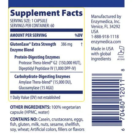 Enzymedica GlutenEase Extra Strength Capsules