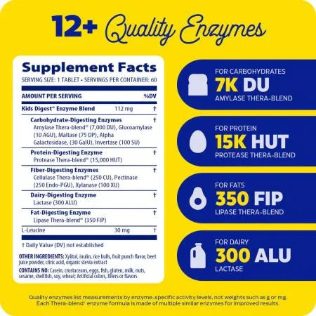 Enzymedica Kids Digest Chewable Fruit Punch Chewables