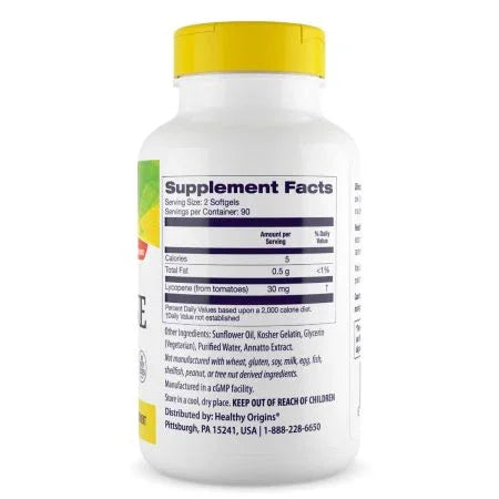 Healthy Origins Lycopene 15mg Softgels