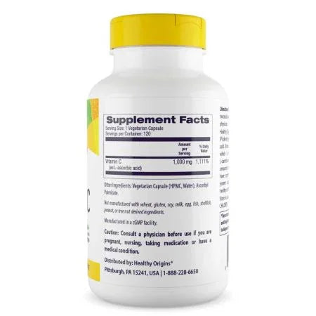 Healthy Origins Vitamin C 1000 mg Capsules