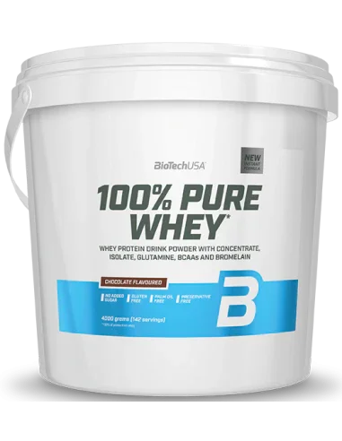 BioTechUSA 100% Pure Whey, Chocolate - 4000 grams