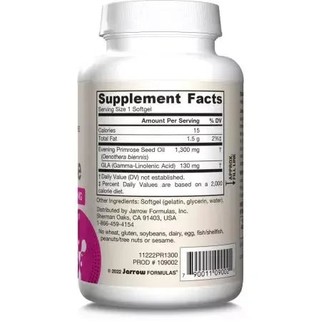 Jarrow Formulas Evening Primrose 1300mg 60 Softgels
