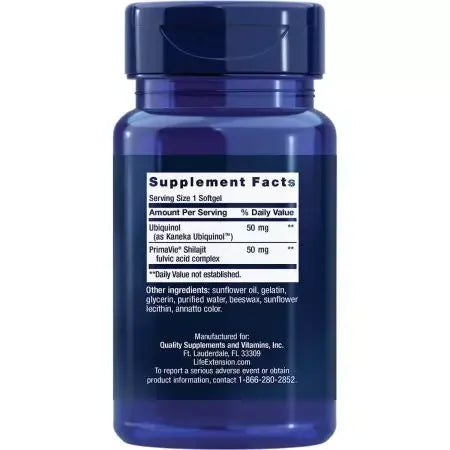 Life Extension Super Ubiquinol CoQ10 with Enhanced Mitochondrial Support 50 mg Softgels