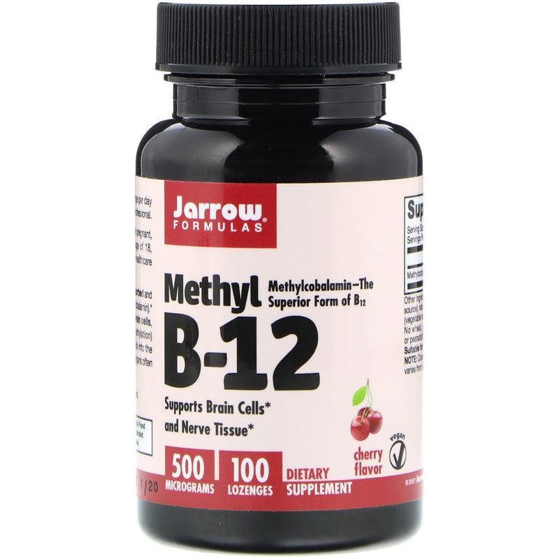 Methyl B12 500mcg, Cherry Flavour, 100 Lozenges - Jarrow Formulas - welzo