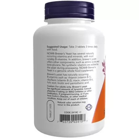 Now Foods Brewer's Yeast 650 mg 200 Tablets