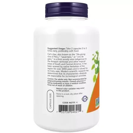 Now Foods Cat's Claw 500mg Veg Capsules