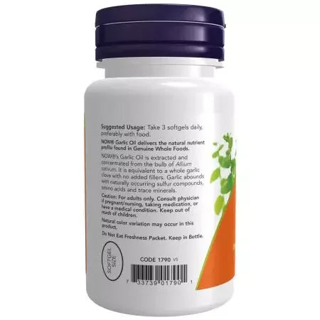 Now Foods Garlic Oil 1500mg Softgels