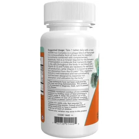 Now Foods Iron Complex 100 Tablets