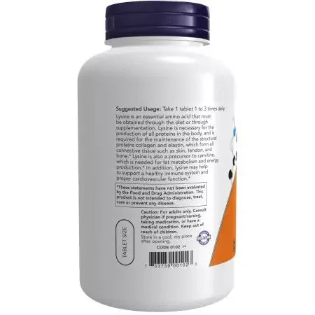 Now Foods Lysine 500mg Tablets