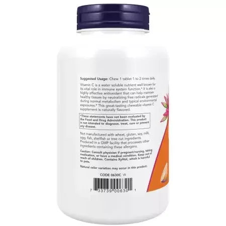 Now Foods Vitamin C500 100 Chewable Lozenges