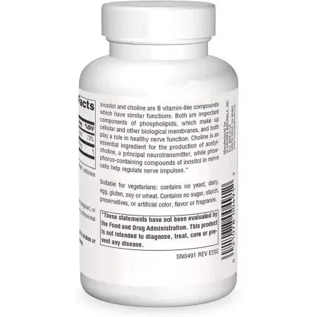 Source Naturals Inositol & Choline 800mg Tablets