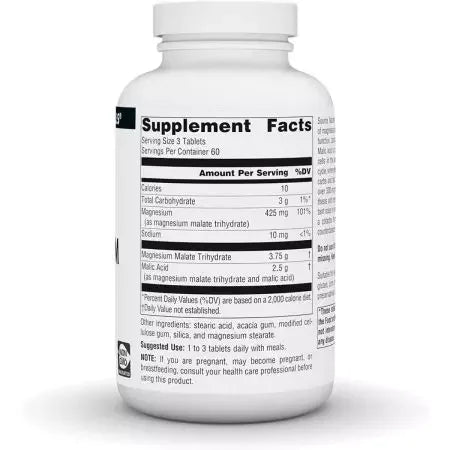 Source Naturals Magnesium Malate 1250mg Tablets