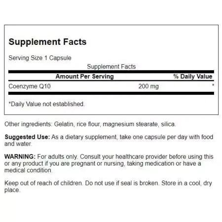 Swanson Coq10 Maximum Strength 200 mg Capsules