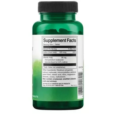 Swanson Kelp Iodine Source 225 mcg 250 Tablets