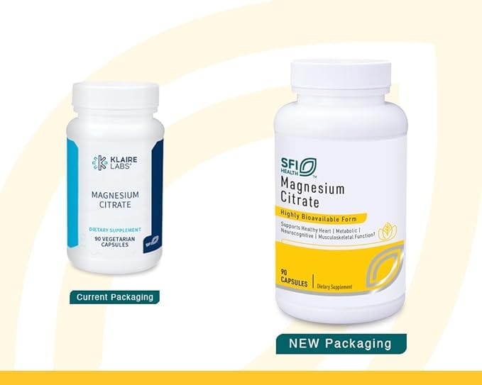 Klaire Labs Magnesium Citrate 150mg, 90 Capsules
