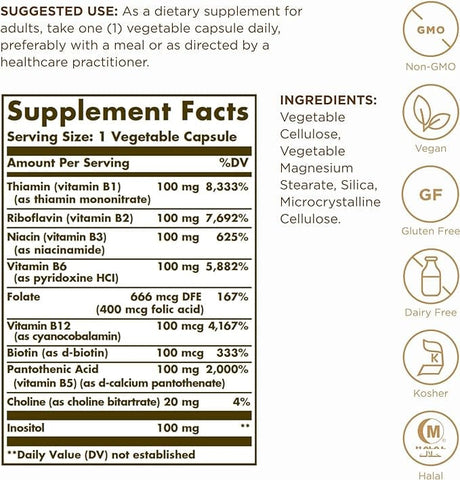 Solgar - B-Complex 100 Veggie Caps