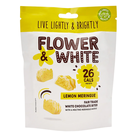 Flower & White Meringue Bites 75g Lemon