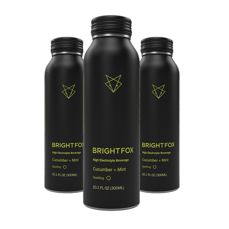 BRIGHTFOX Sparkling Electrolyte Beverage 12x300ml Cucumber & Mint