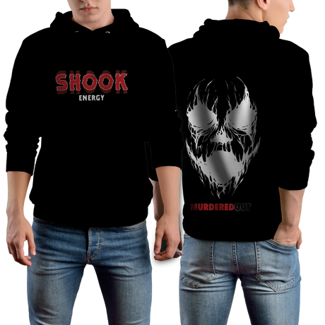 Murdered Out Shook Hoodie Large Black