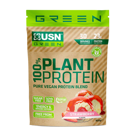 USN 100% Plant Protein 900g Strawberry