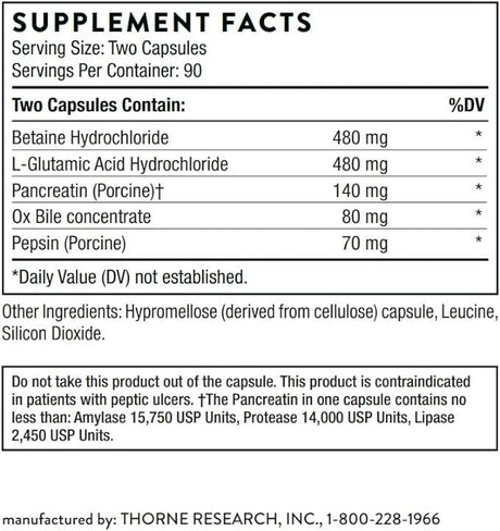 Advanced Digestive Enzymes - 180 Capsules - (Formerly Bio-Gest) - Thorne - welzo