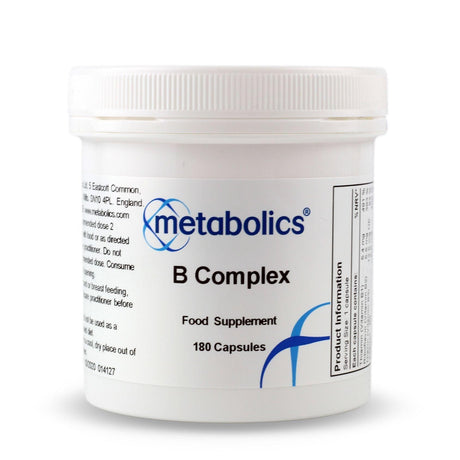 B Complex (Pot of 180 capsules)- Metabolics - welzo