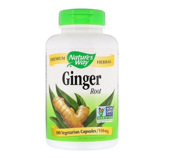 Ginger Root 550mg (180 capsules) - Nature's Way - welzo