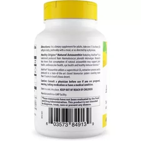 Healthy Origins Astaxanthin 4mg Softgels