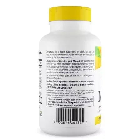 Healthy Origins Chelated Multi Mineral Veggie Capsules