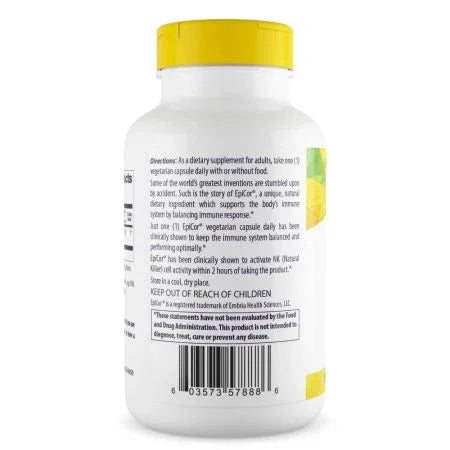 Healthy Origins Epicor 500 mg Veggie Capsules