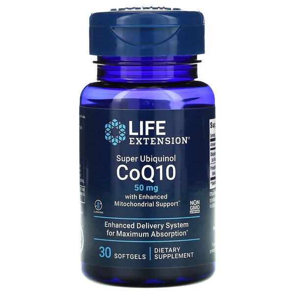 Life Extension Super Ubiquinol CoQ10 with Enhanced Mitochondrial Support, 50mg - 30 softgels