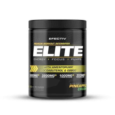 Efectiv Nutrition Elite Pre-Workout, Pineapple Crush - 420 grams