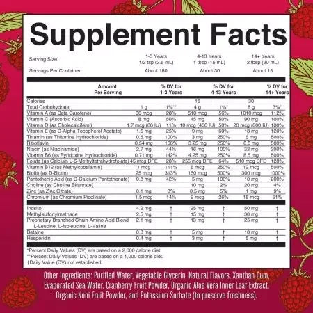 MaryRuth Liquid Morning Multivitamin, Raspberry
