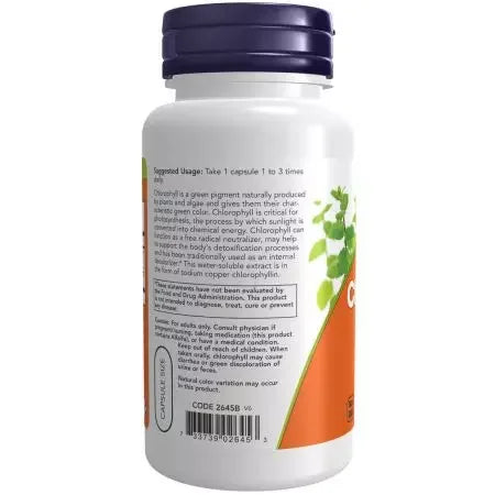 Now Foods Chlorophyll 100mg 90 Veg Capsules
