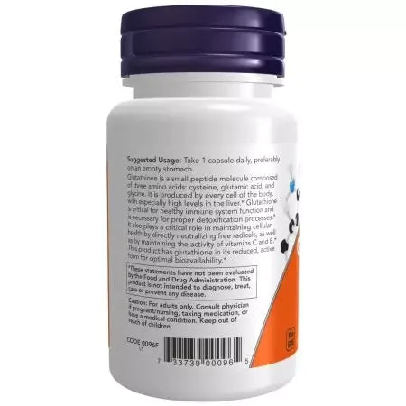 Now Foods Glutathione 250 mg 60 Veg Capsules