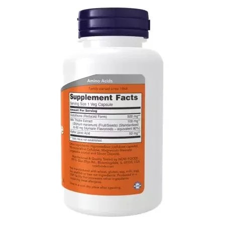 Now Foods Glutathione 500 mg Veg Capsules