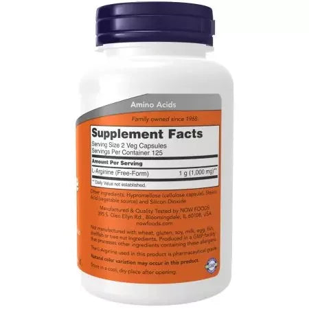 Now Foods LArginine 500 mg Capsules
