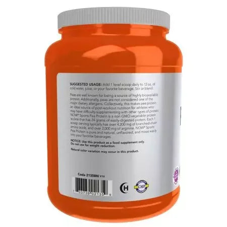 Now Foods Pea Protein Pure Unflavored Powder