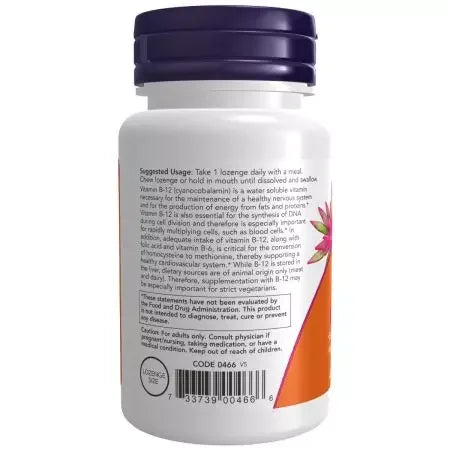 Now Foods Vitamin B12 1,000 mcg 100 Chewable Lozenges