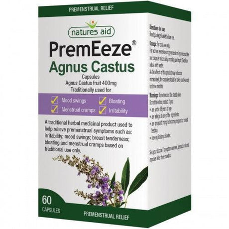 PremEezeÂ® 400mg (Agnus Castus) 60 Caps - Nature's Aid - welzo