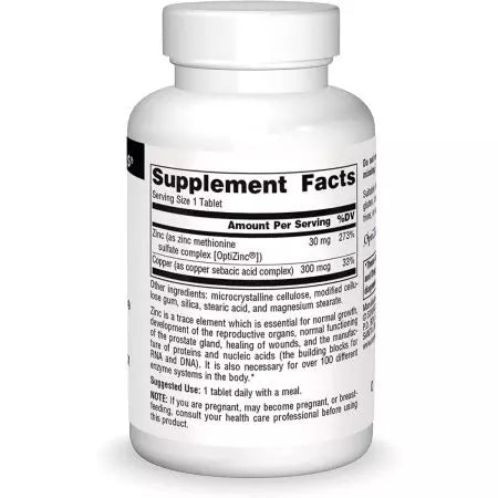 Source Naturals Optizinc 30mg Tablets