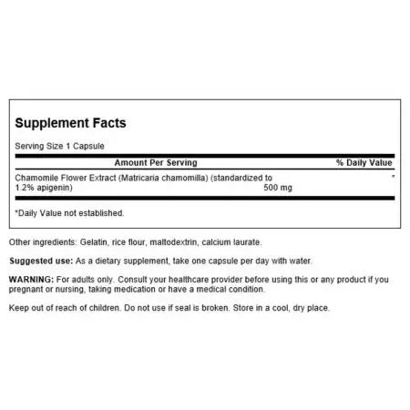 Swanson Chamomile Extract 500 mg 60 Capsules