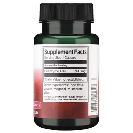 Swanson Coq10 Maximum Strength 200 mg Capsules