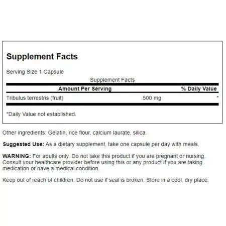 Swanson Full Spectrum Tribulus Fruit 500 mg 90 Capsules