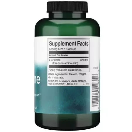 Swanson LArginine 500 mg Capsules