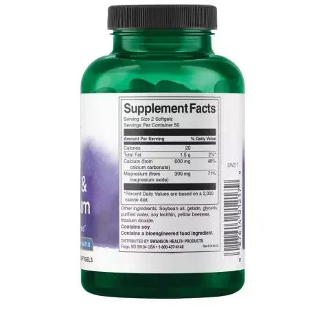 Swanson Liquid Calcium & Magnesium 100 Softgels