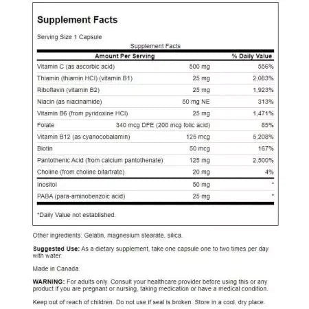 Swanson Super Stress BComplex with Vitamin C Capsules