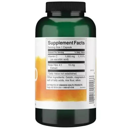 Swanson Vitamin C with Rose Hips 1,000 mg Capsules